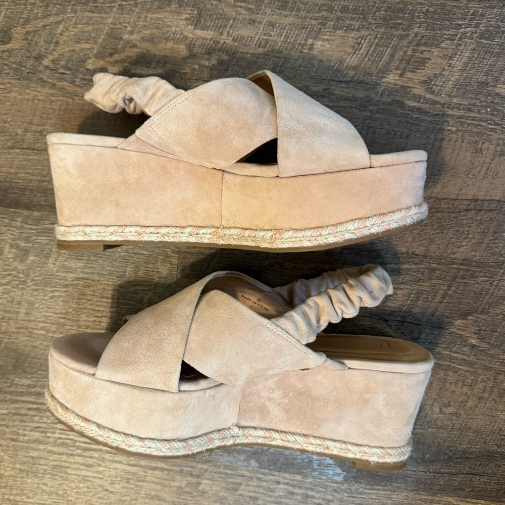 Joie Garden Platform Espadrille Wedge Sandal- Blush, Size 8.5 - Picture 10 of 12
